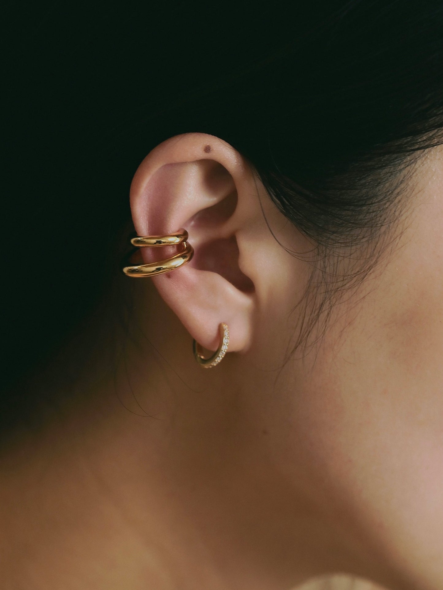 Two line Earcuff (Gold)