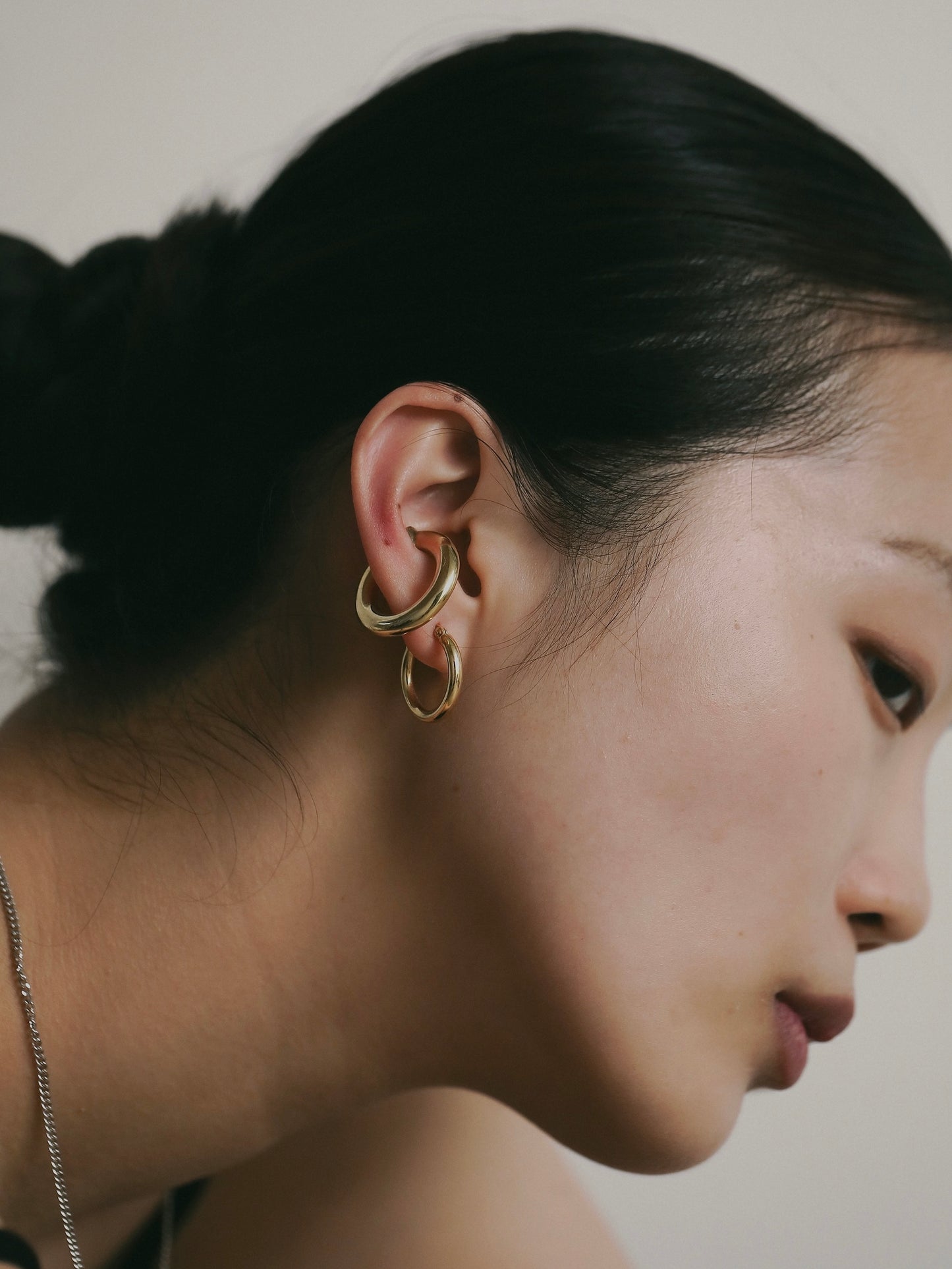 ［silver925］Pipe Earcuff (Gold)