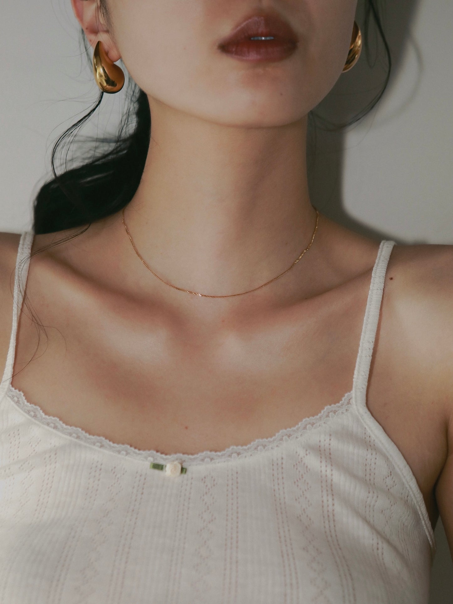 ［316L］Thin chain Necklace (Gold)