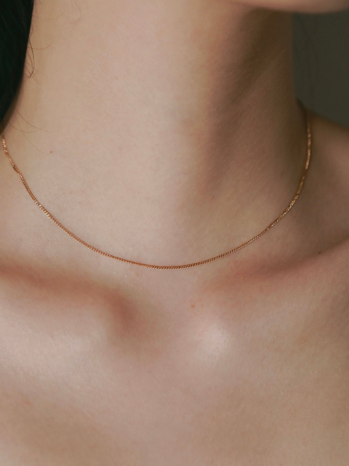 ［316L］Thin chain Necklace (Gold)