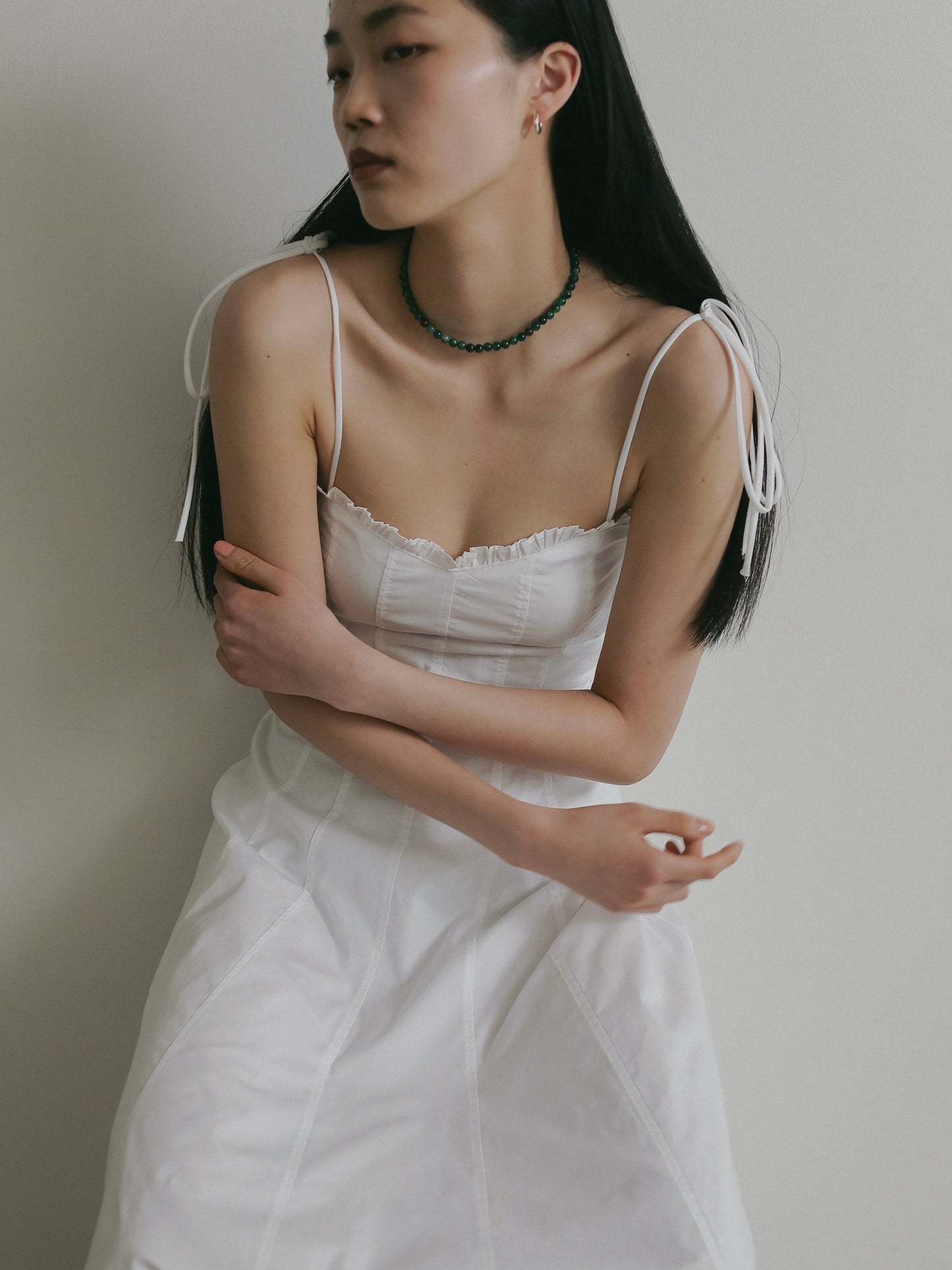 ［silver925］Stone Necklace (Green)