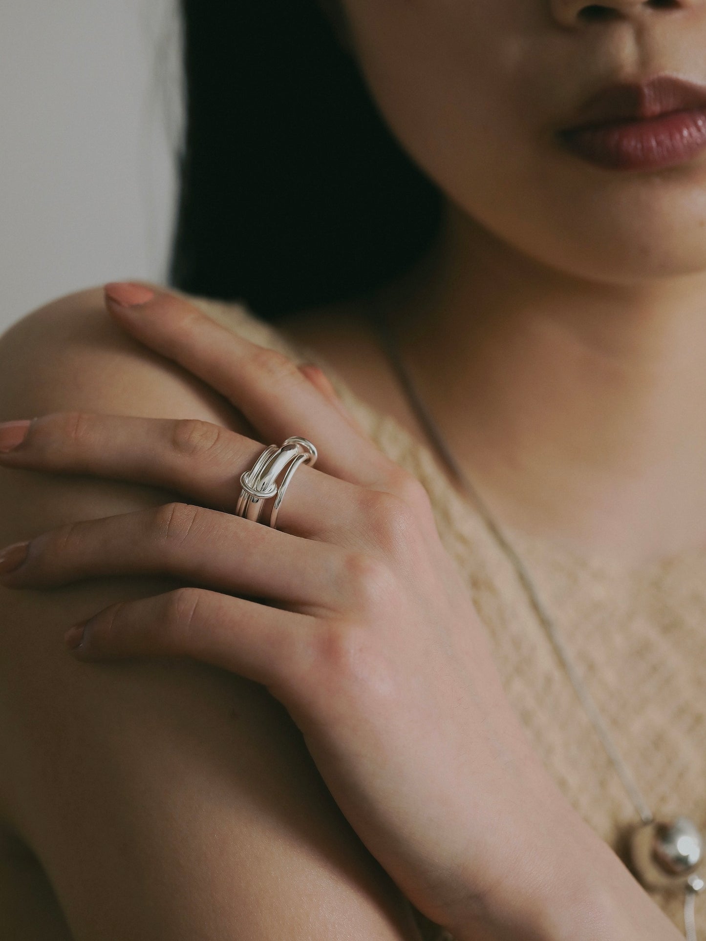 ［silver925］Layered Ring (Silver)