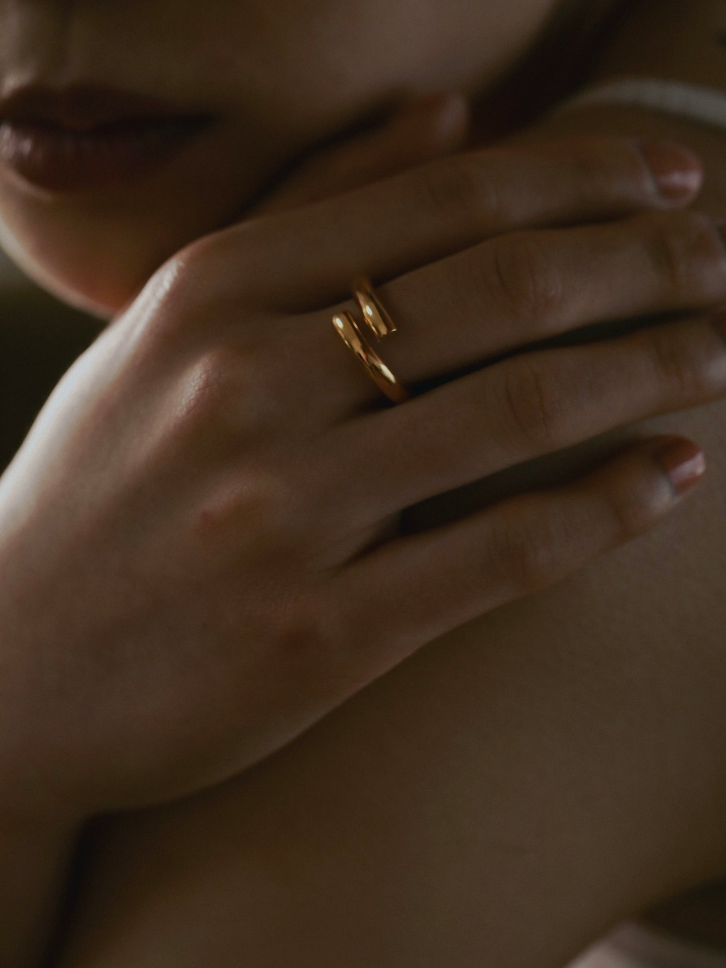 ［silver925］Hug Ring (Gold)