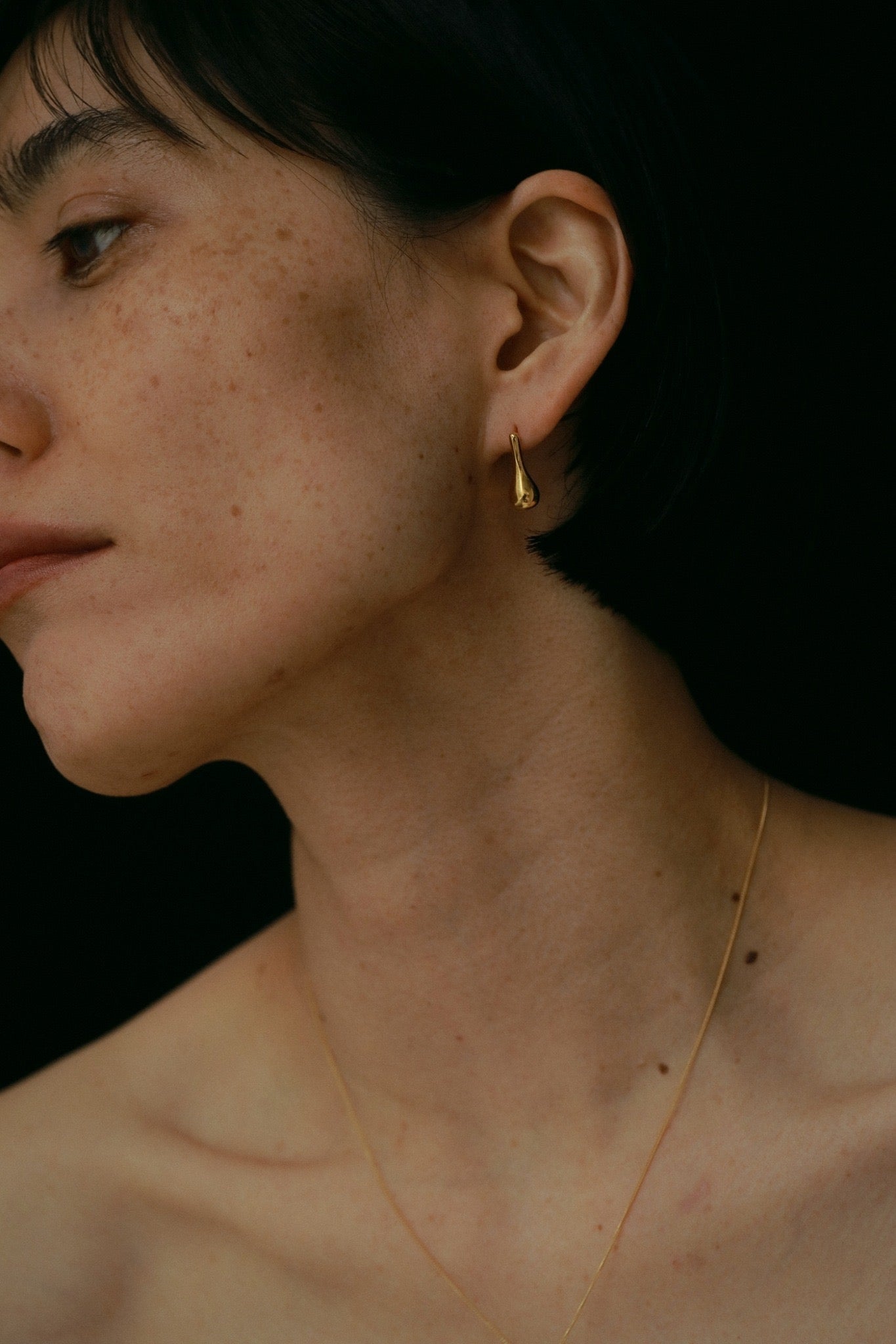 アクセサリー TRES silver925 triple pierce gold silver925］Teardrop Pierce (Gold) – TRES