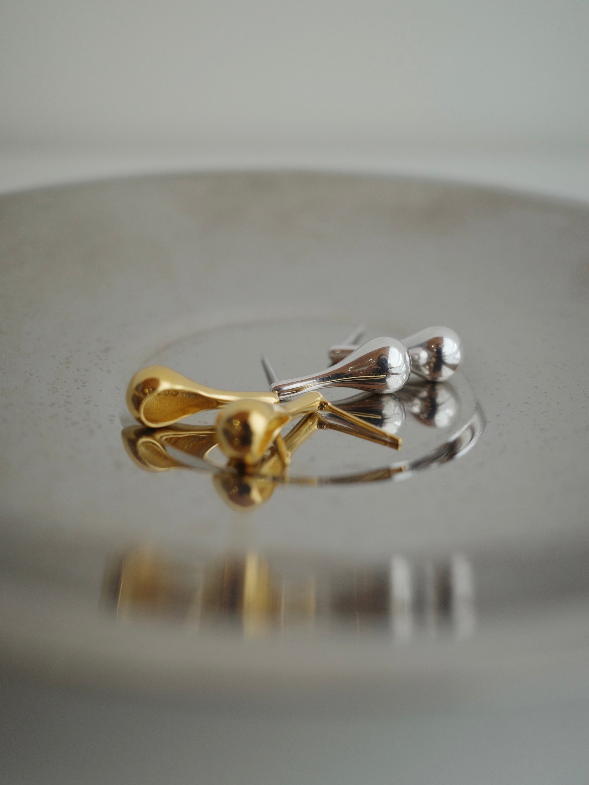 silver925］Wide hoop Pierce (Gold) – TRES