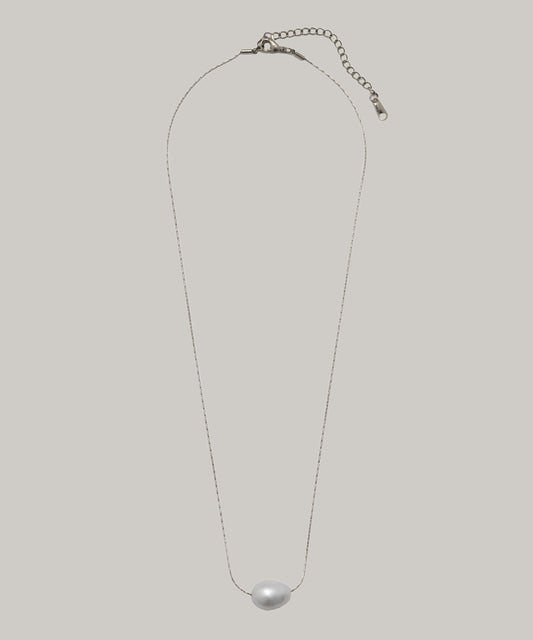 ［316L］Baroque pearl Necklace (Silver)