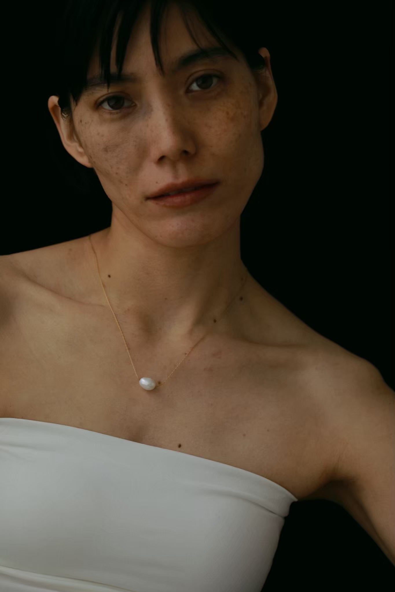 ［316L］Baroque pearl Necklace (Gold)