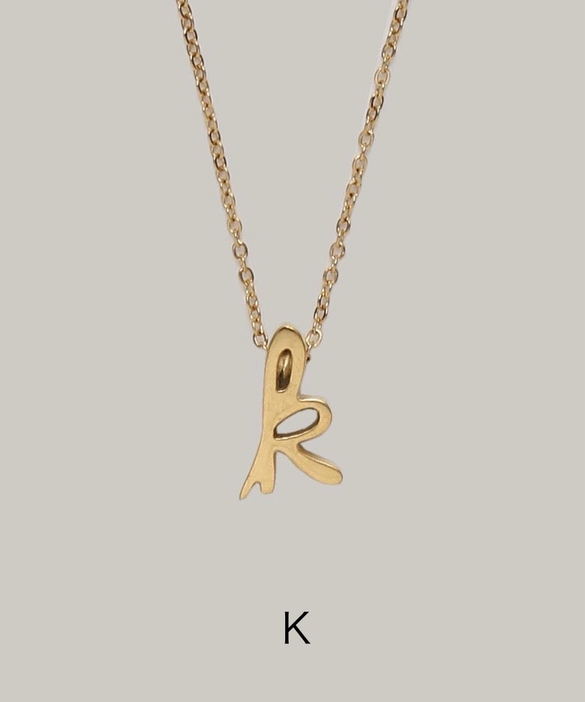 ［316L］Small initial Necklace (Gold)