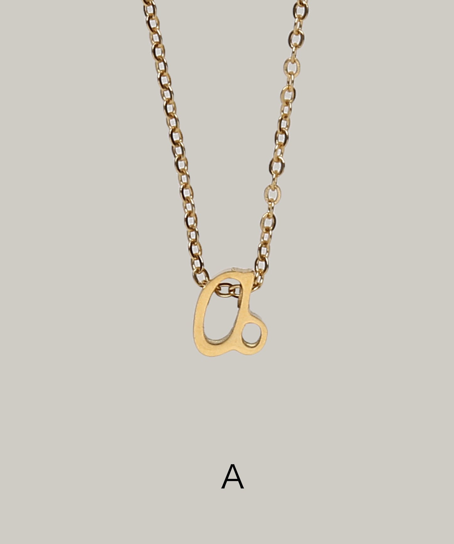 ［316L］Small initial Necklace (Gold)