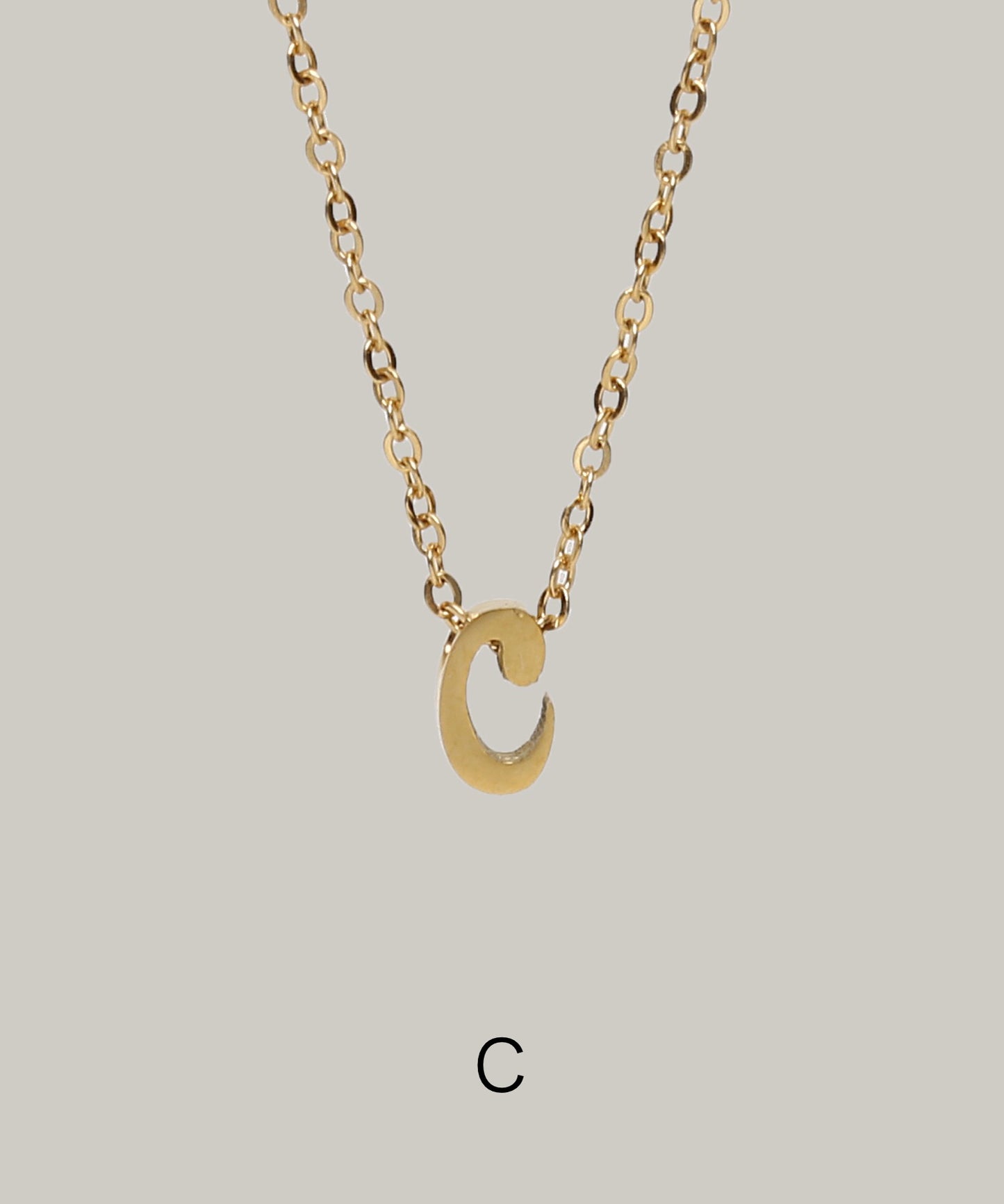 ［316L］Small initial Necklace (Gold)