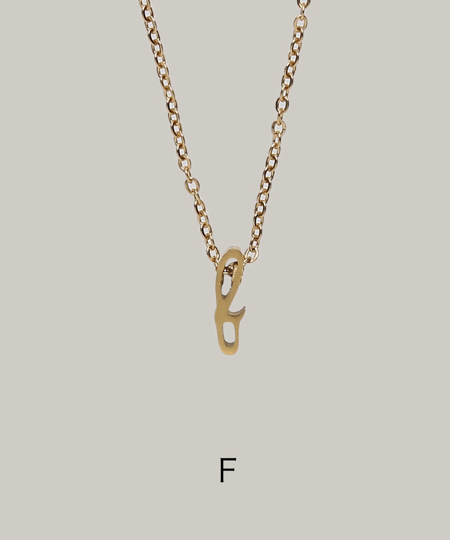 ［316L］Small initial Necklace (Gold)