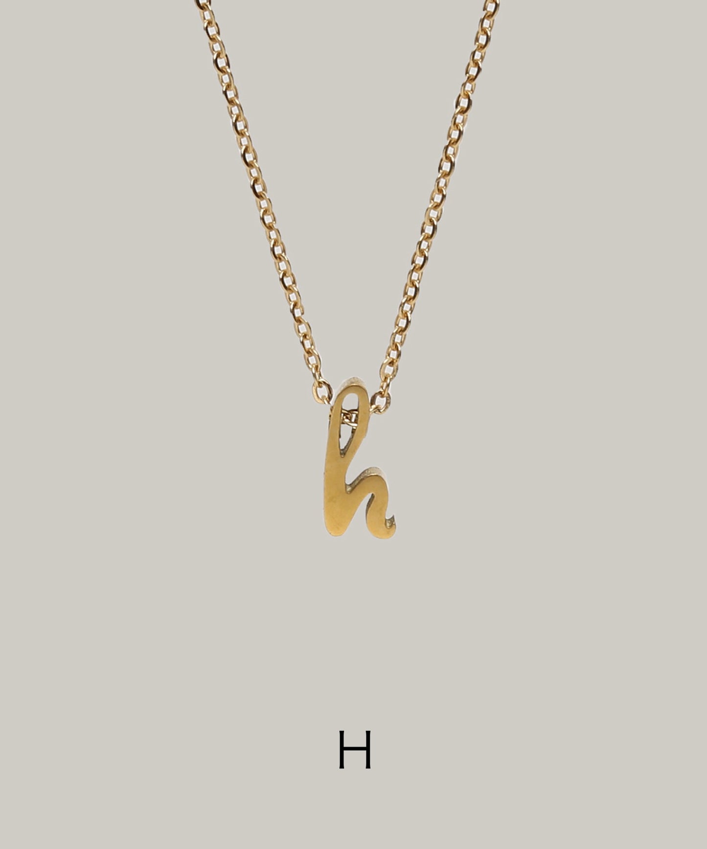 ［316L］Small initial Necklace (Gold)