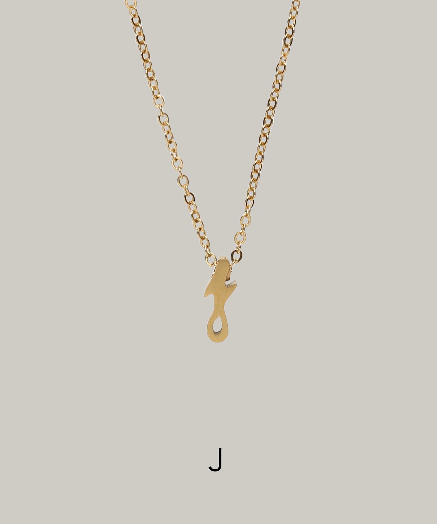 ［316L］Small initial Necklace (Gold)