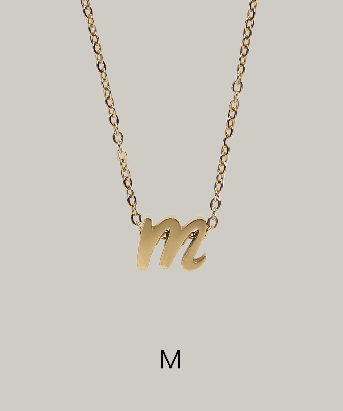 ［316L］Small initial Necklace (Gold)