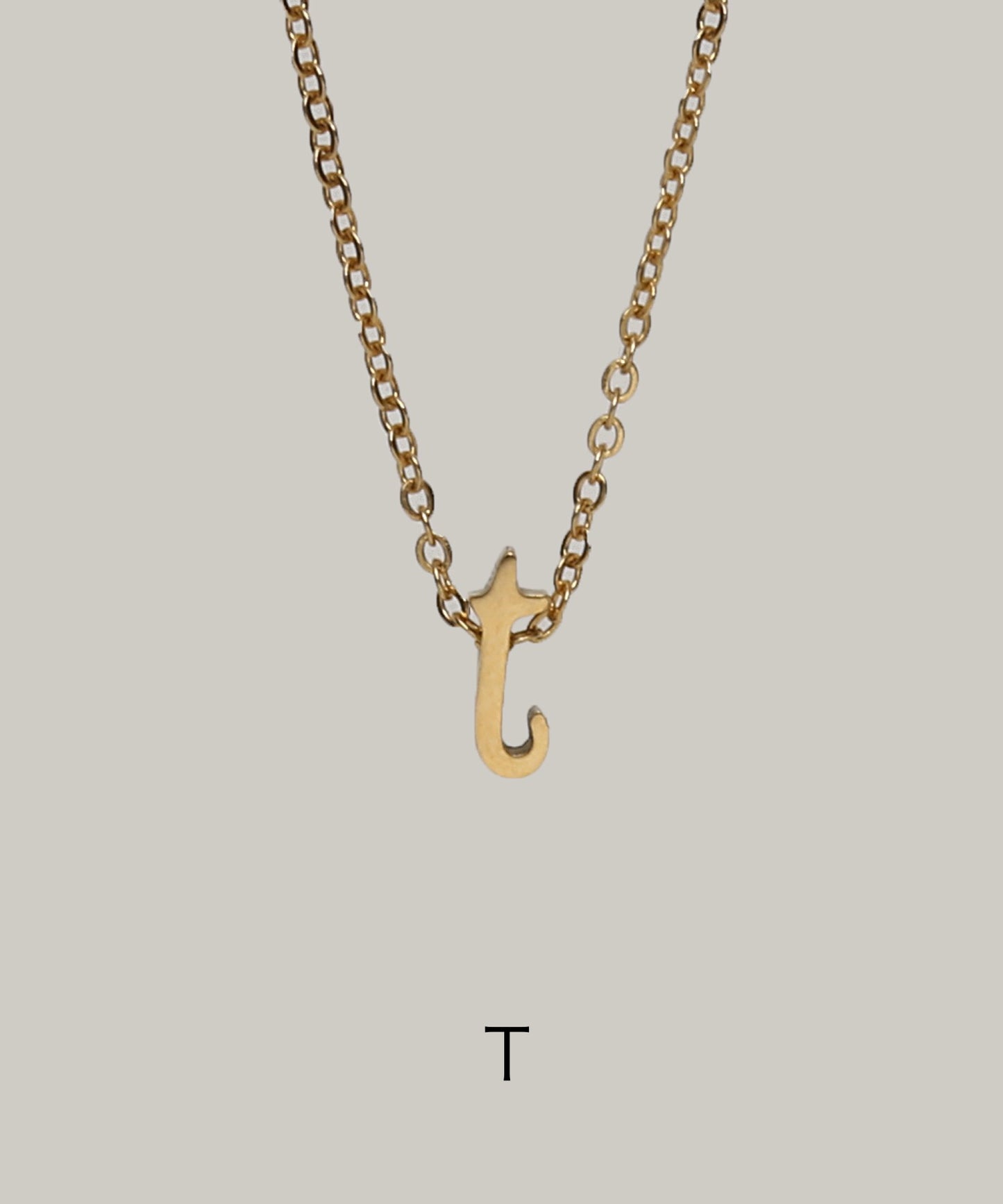 ［316L］Small initial Necklace (Gold)
