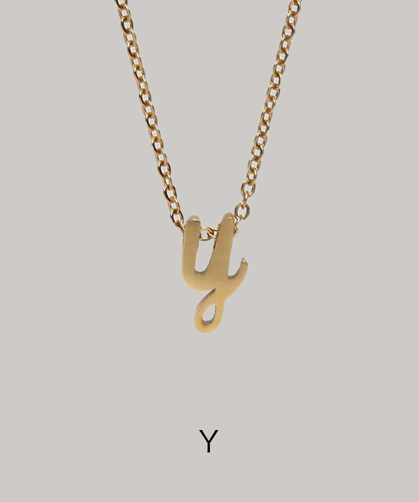 ［316L］Small initial Necklace (Gold)
