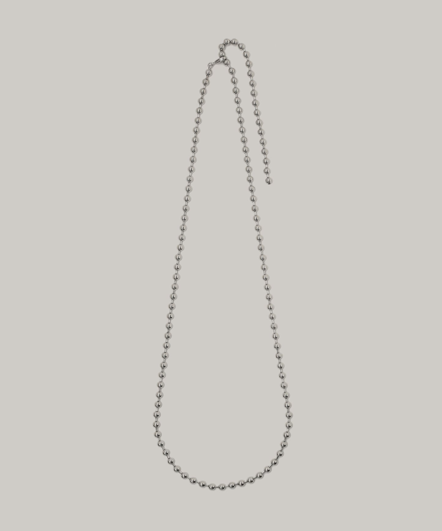 tres Long sphere Necklace (Silver) 2