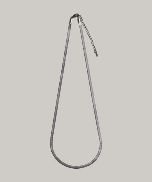 tres［サージカルステンレス］Wide snake Necklace (Silver) 1