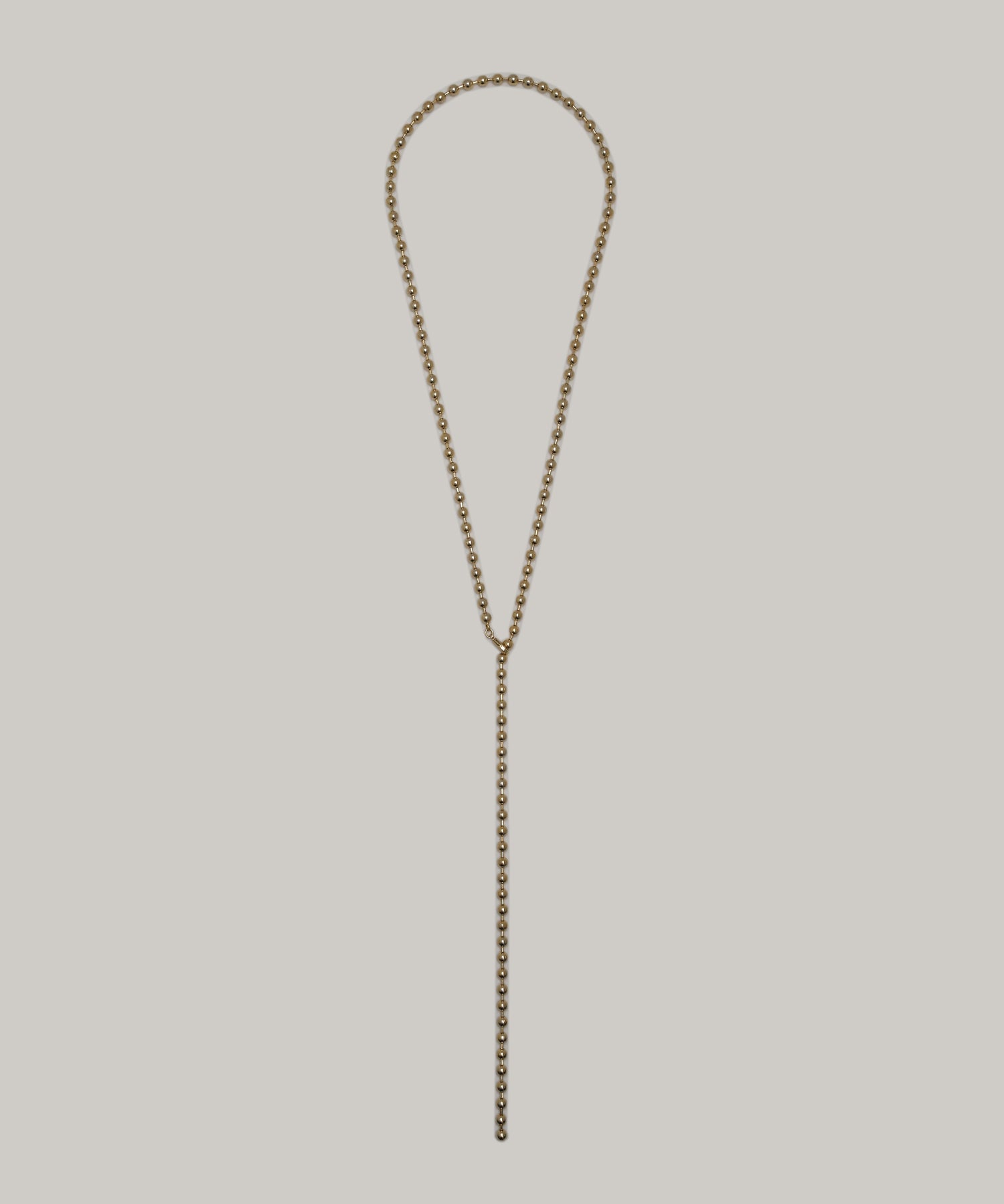 tres Long sphere Necklace (Gold) 1