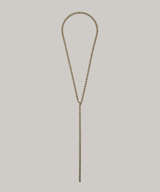 tres Long sphere Necklace (Gold) 1