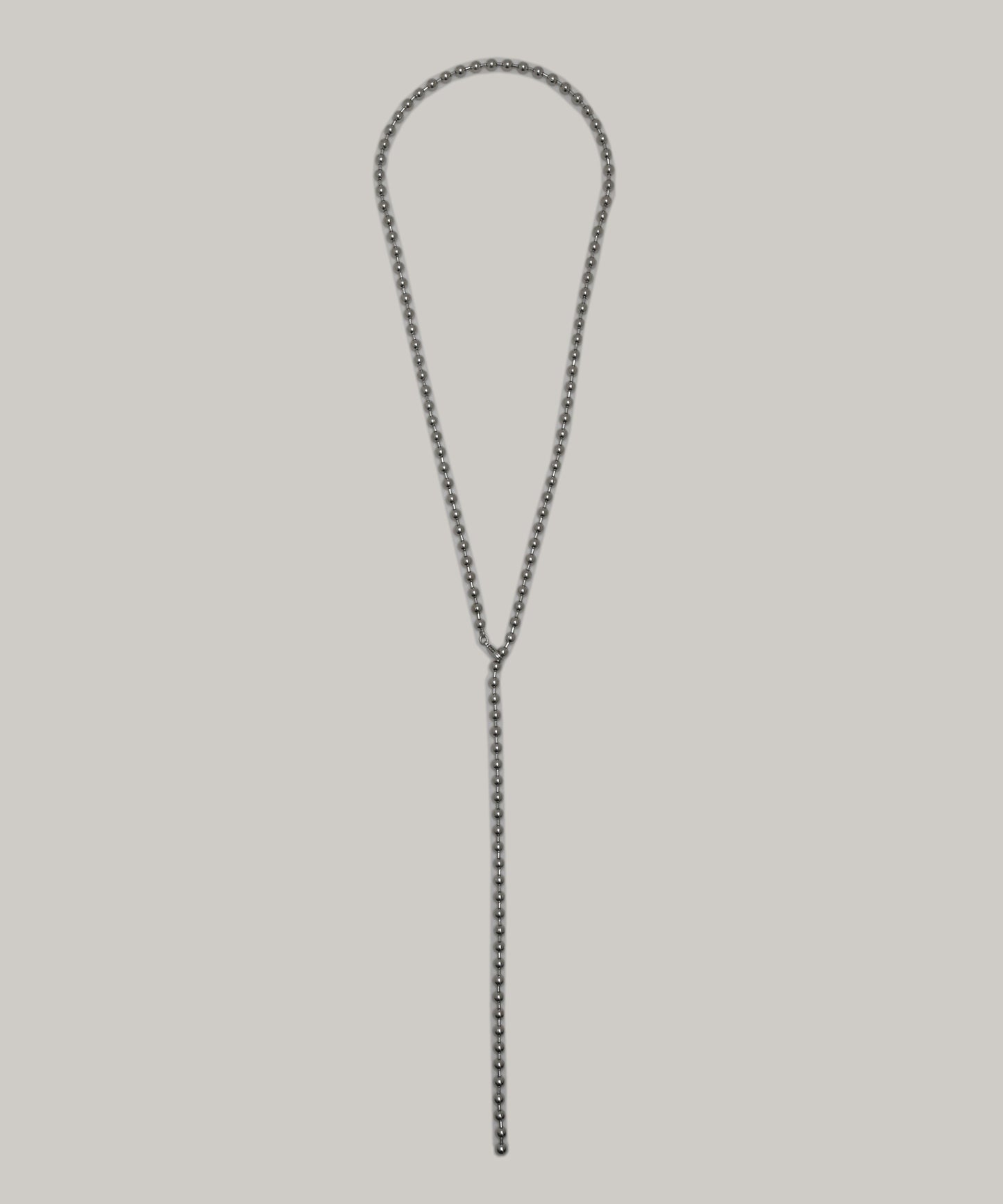 tres Long sphere Necklace (Silver) 1