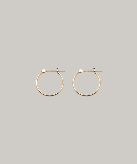 ［K18］Hoop Pierce (Gold)