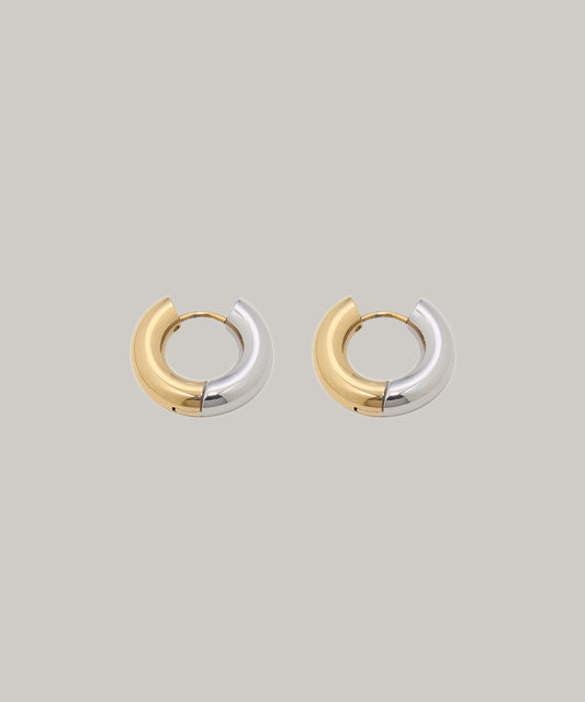 ［316L］Bicolor Pierce (Gold×Silver)