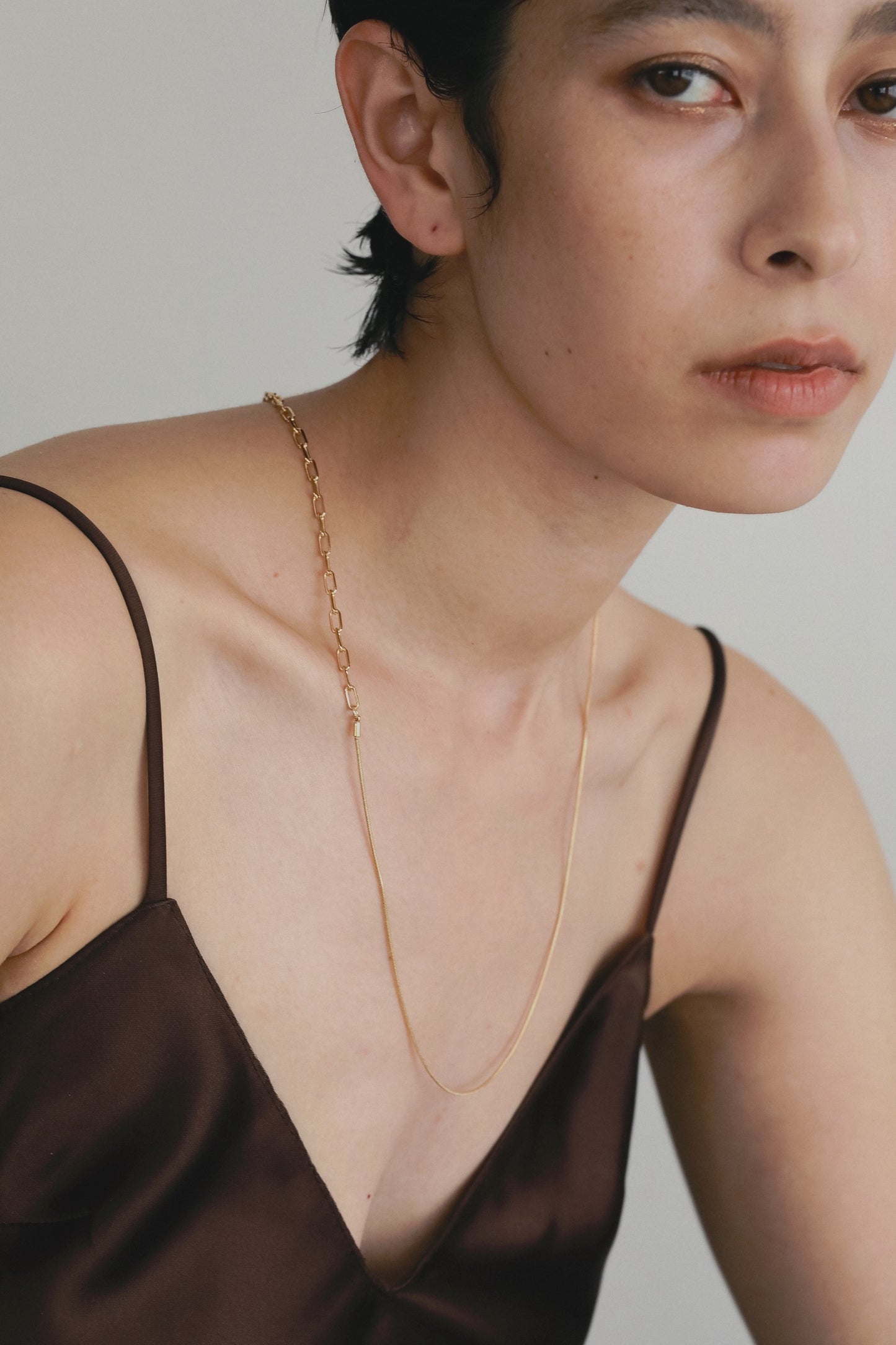 Chain×Snake Necklace (Gold)