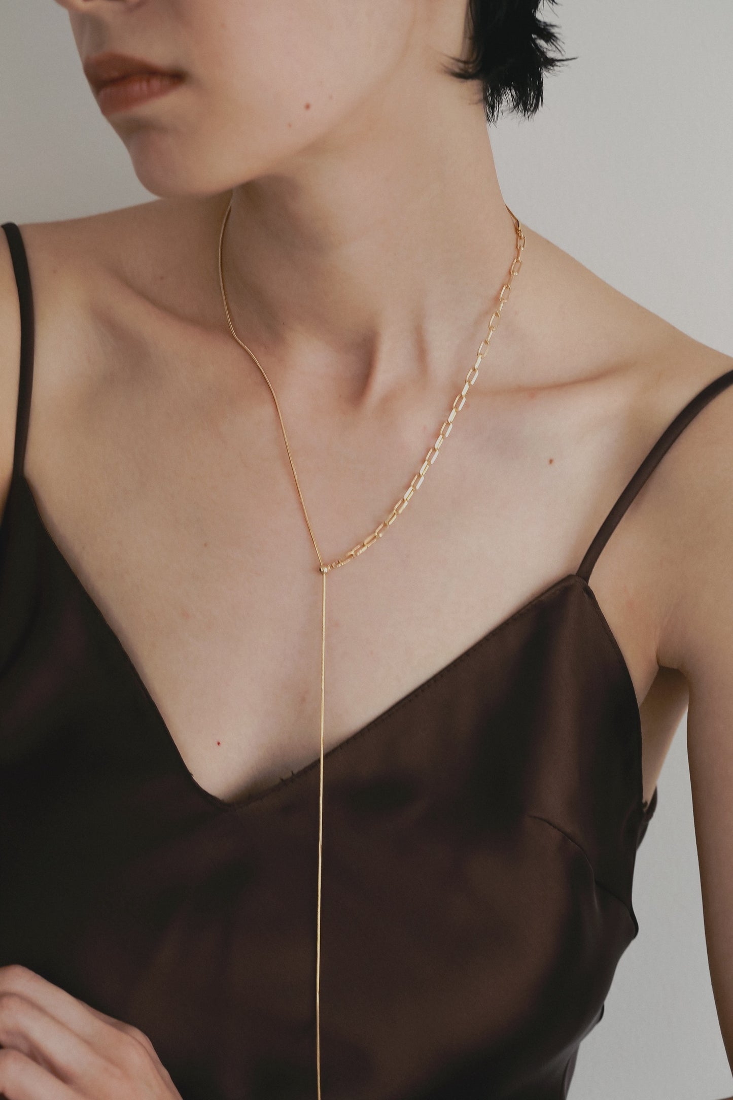 Chain×Snake Necklace (Gold)
