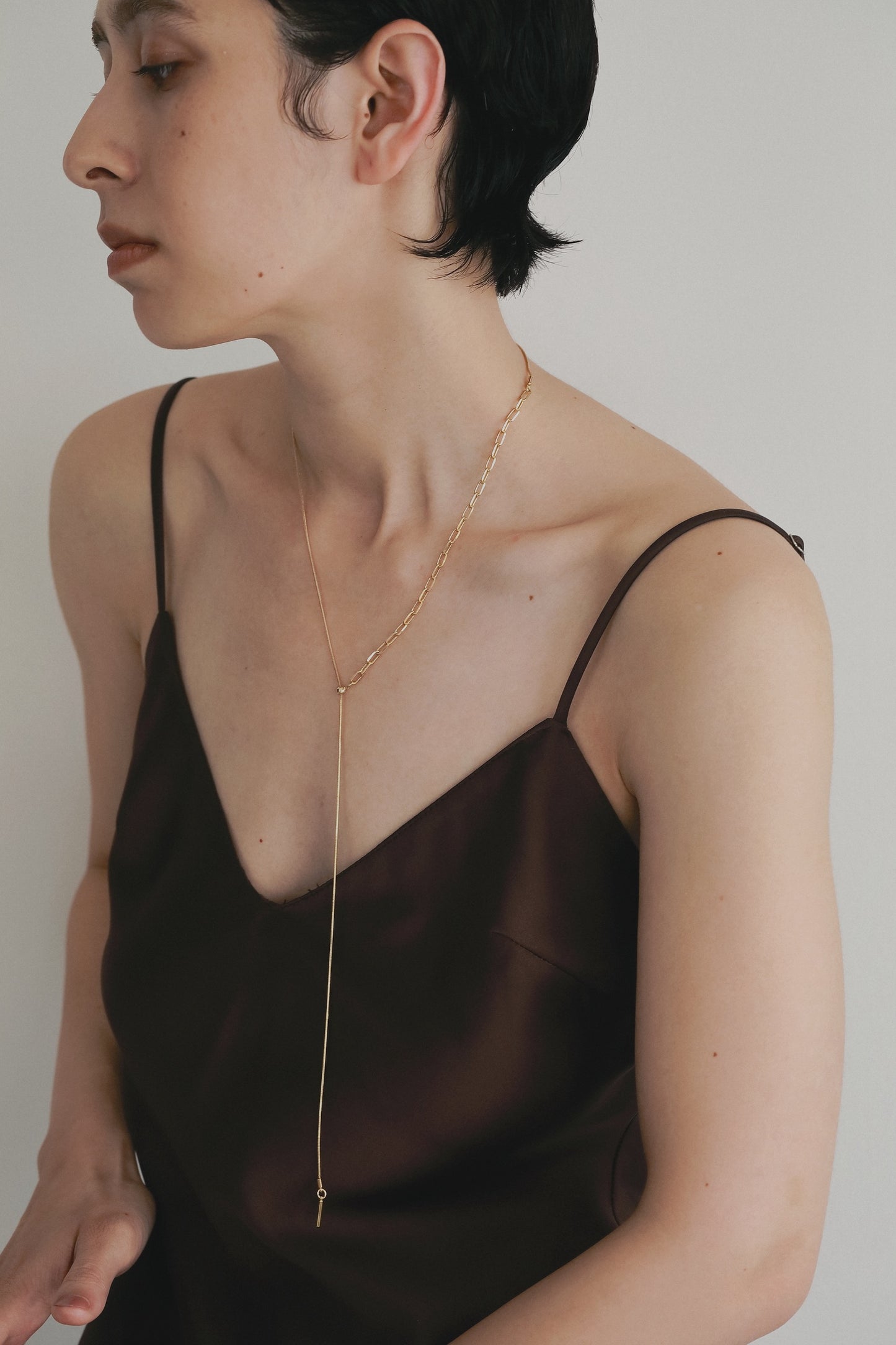 Chain×Snake Necklace (Gold)