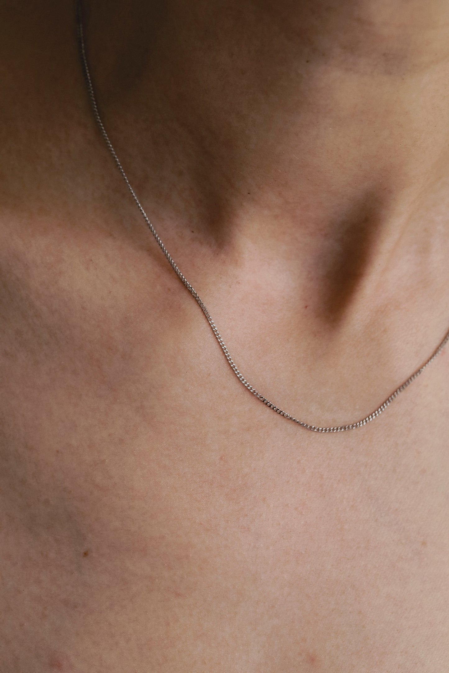 ［316L］Thin chain Necklace (Silver)