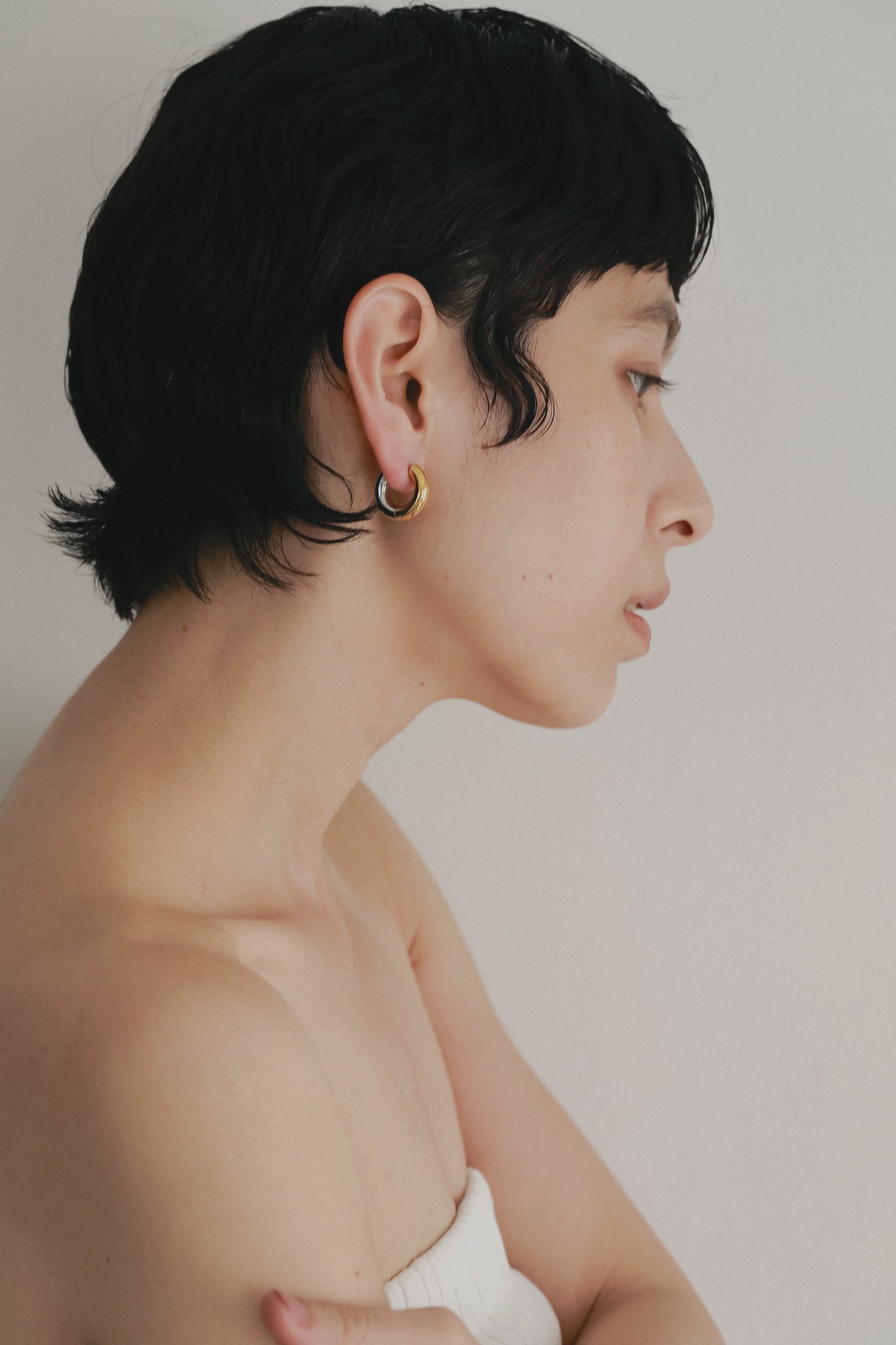 ［316L］Bicolor Pierce (Gold×Silver)