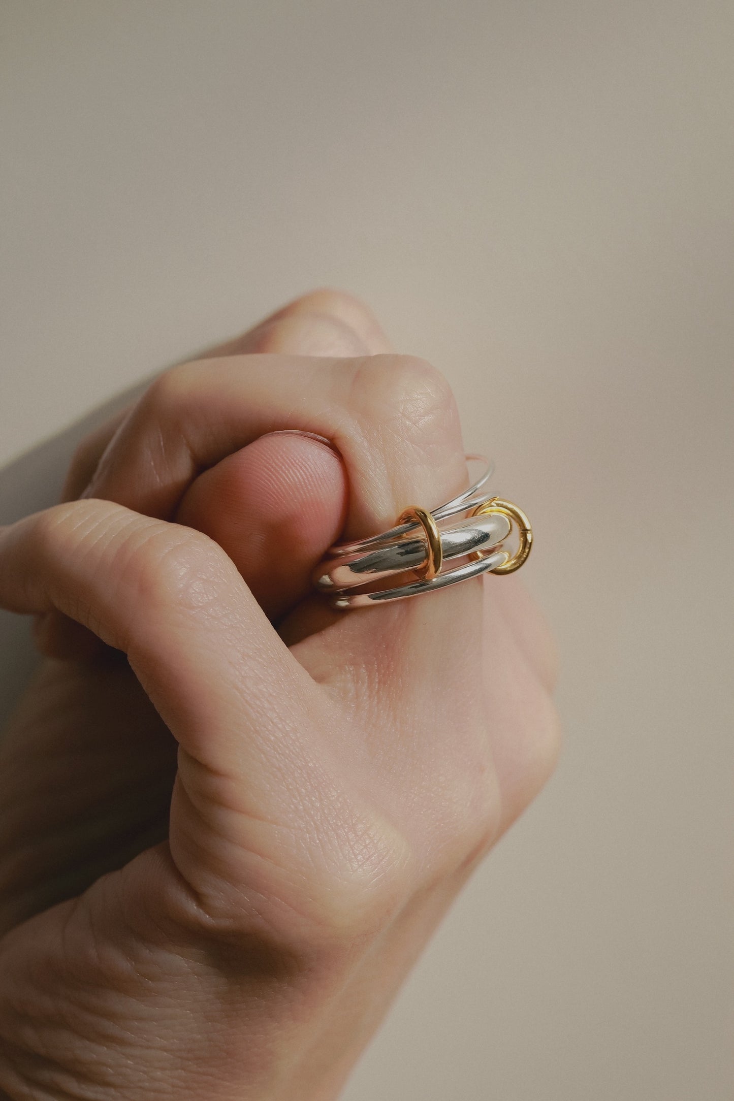 ［silver925］Layered Ring (Silver×Gold)