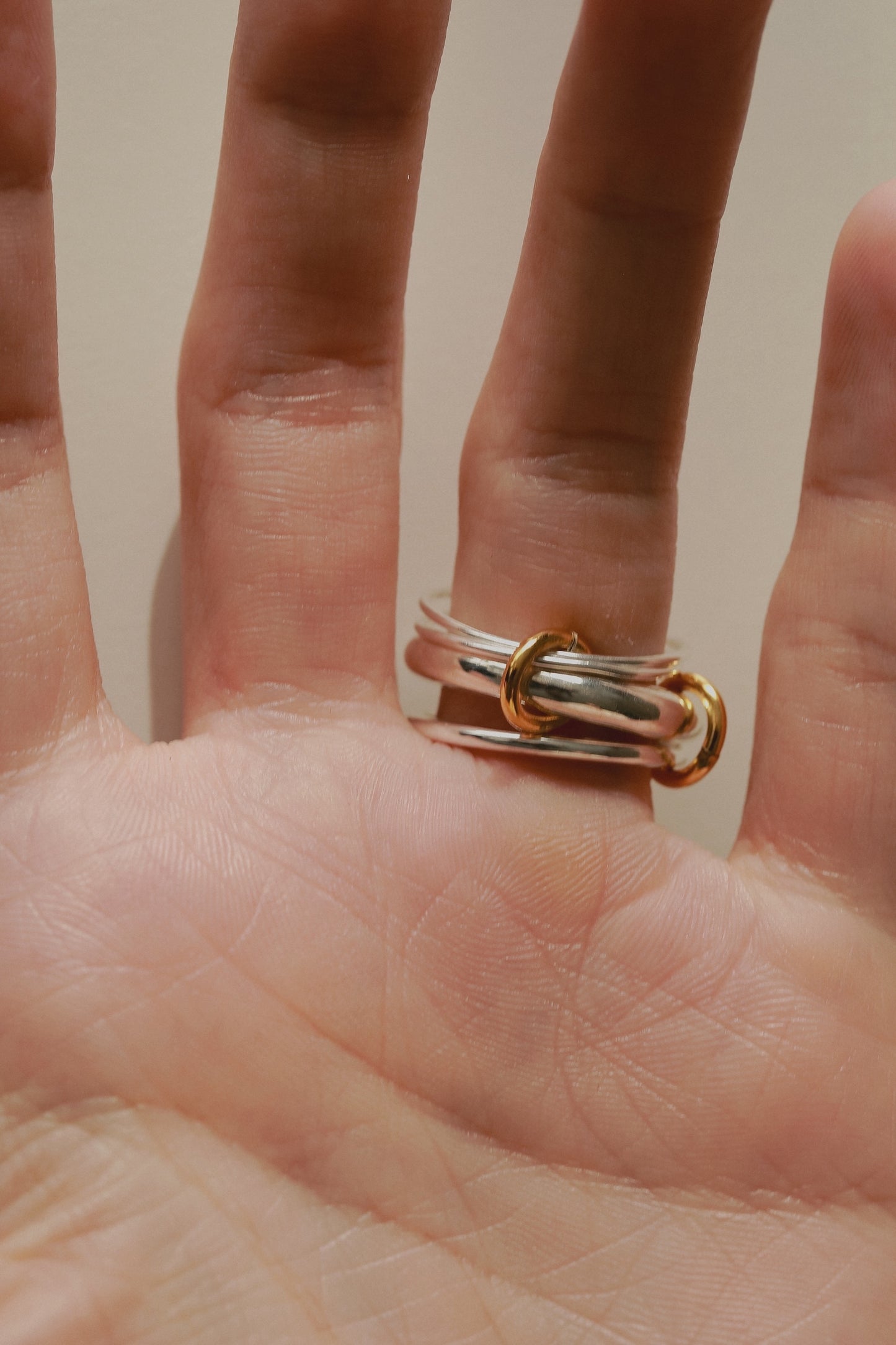 ［silver925］Layered Ring (Silver×Gold)