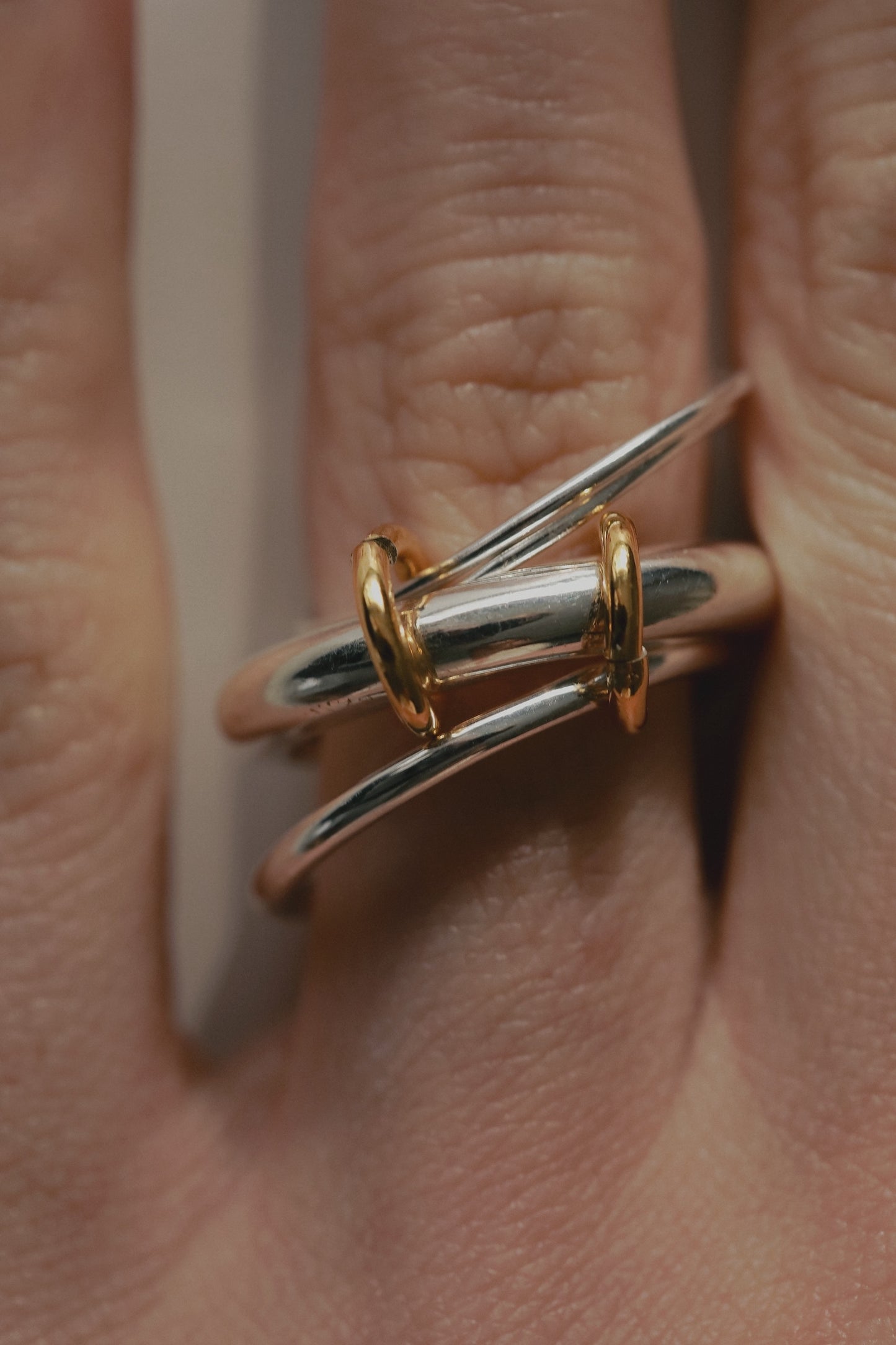 ［silver925］Layered Ring (Silver×Gold)