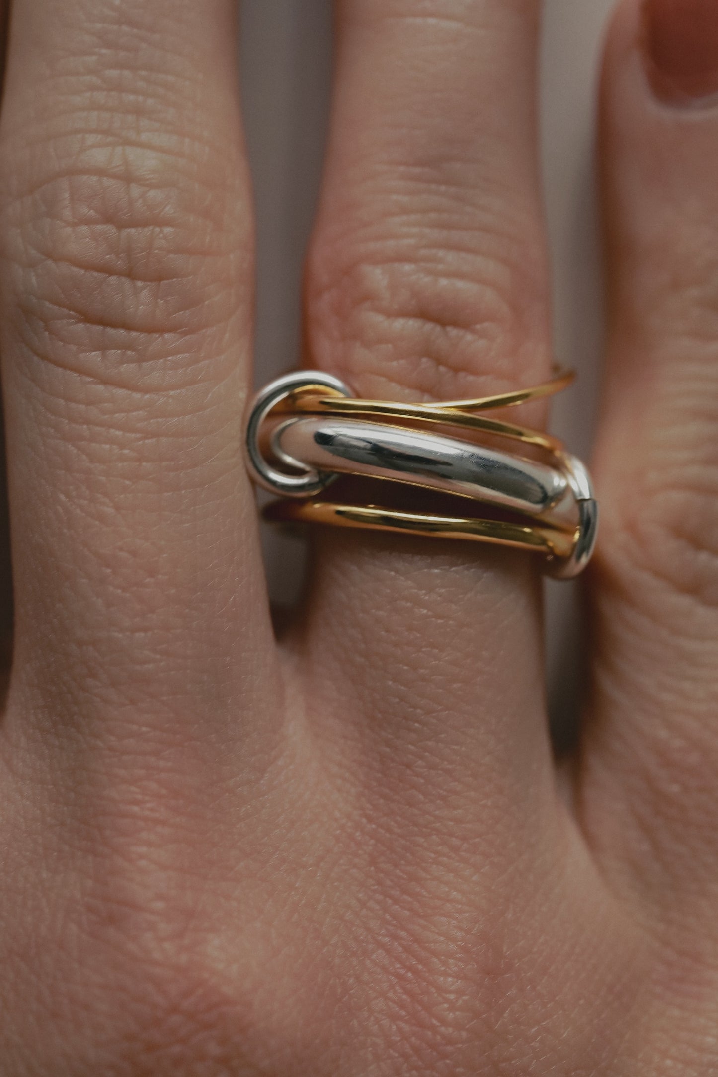 ［silver925］Layered Ring (Gold×Silver)