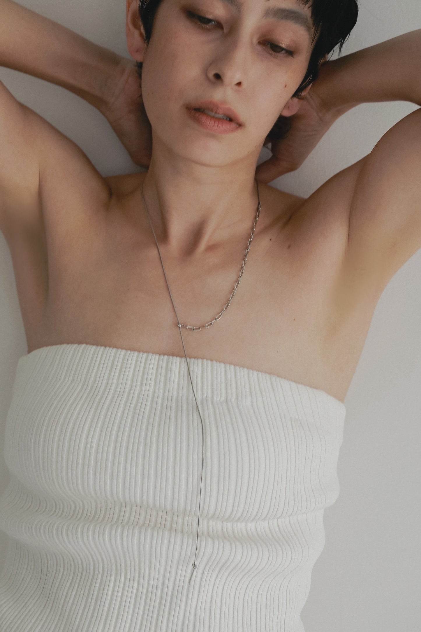 Chain×Snake Necklace (Silver)