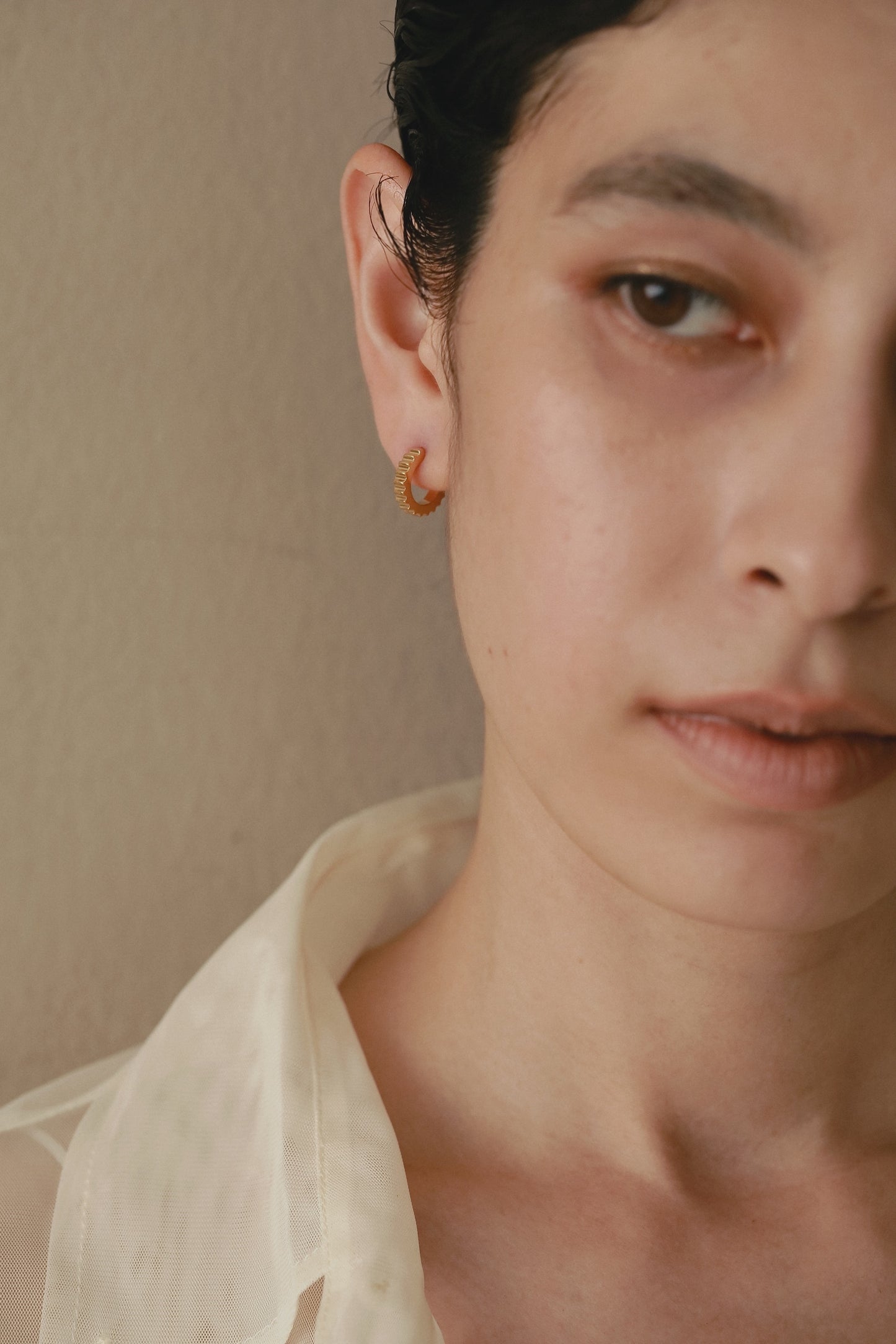 ［316L］Pleats Pierce (Gold)
