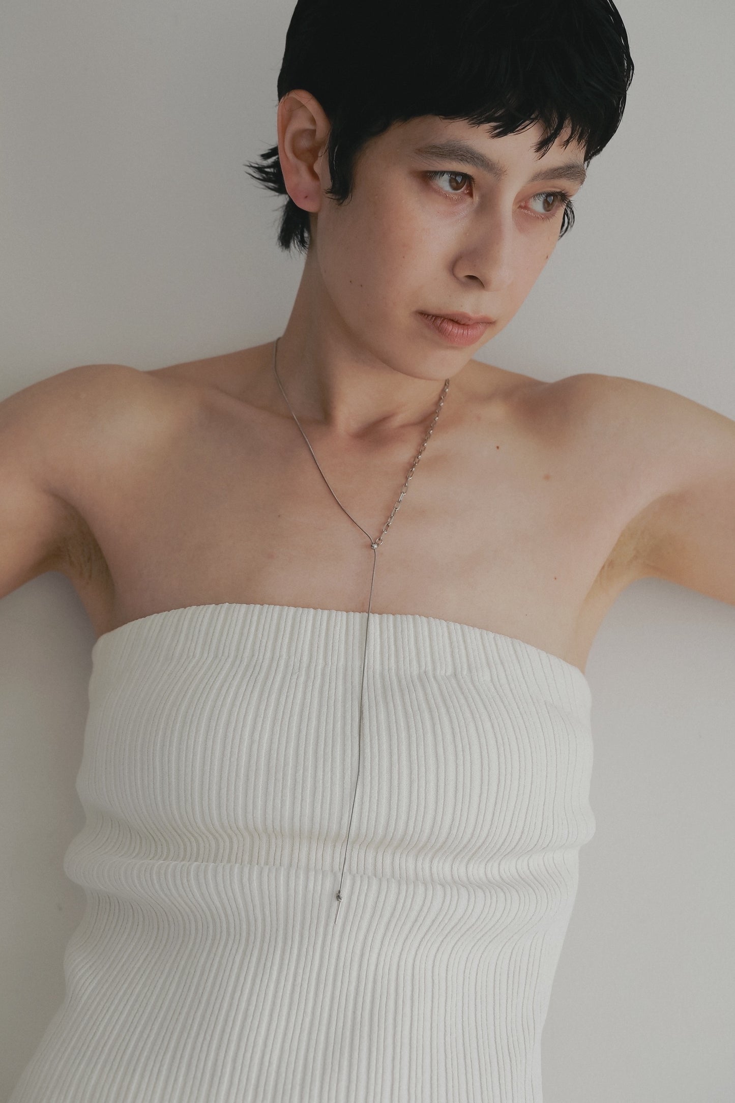 Chain×Snake Necklace (Silver)