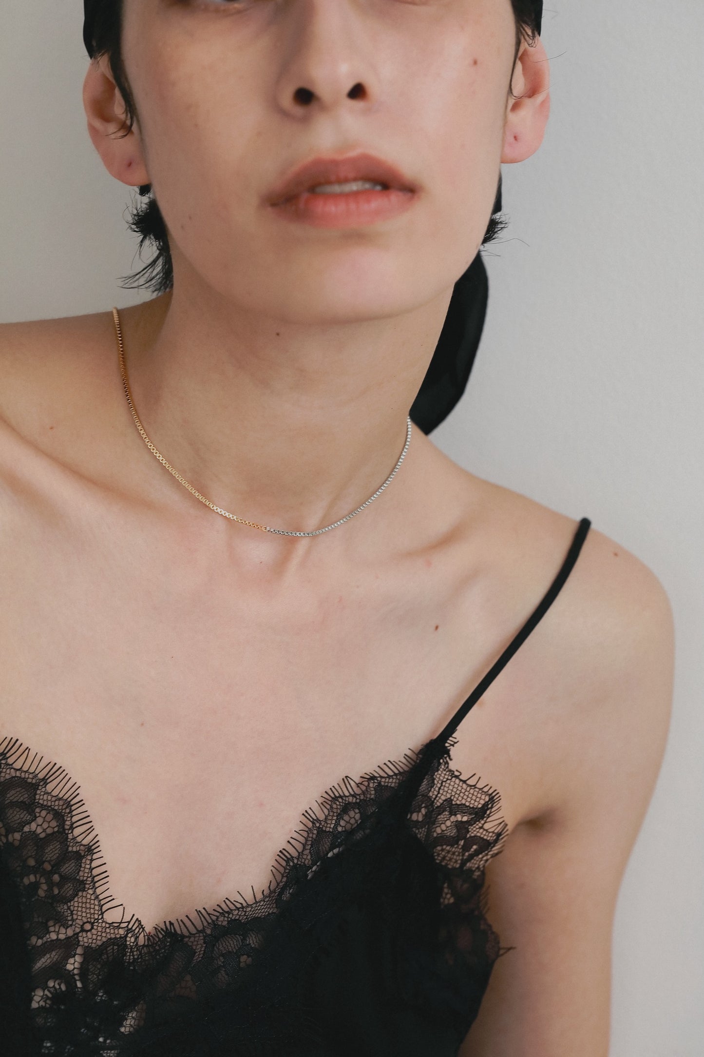 Tie Necklace (Gold×Silver)