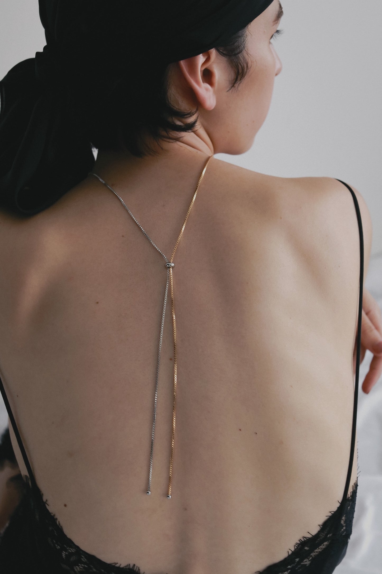 Tie Necklace (Gold×Silver)