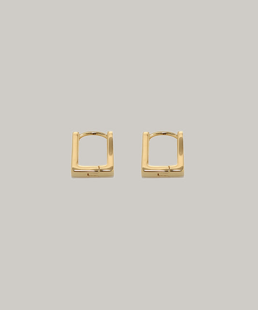 ［silver925］Mini square Pierce (Gold)