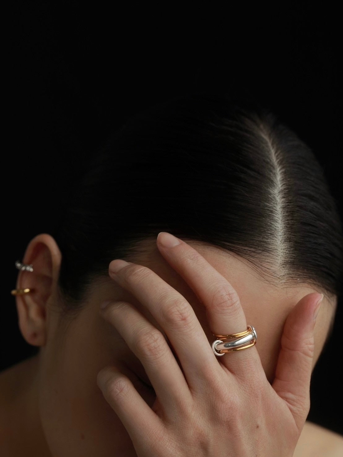 アクセサリー TRES Layered Ring silver925］Layered Ring (Gold×Silver) – TRES