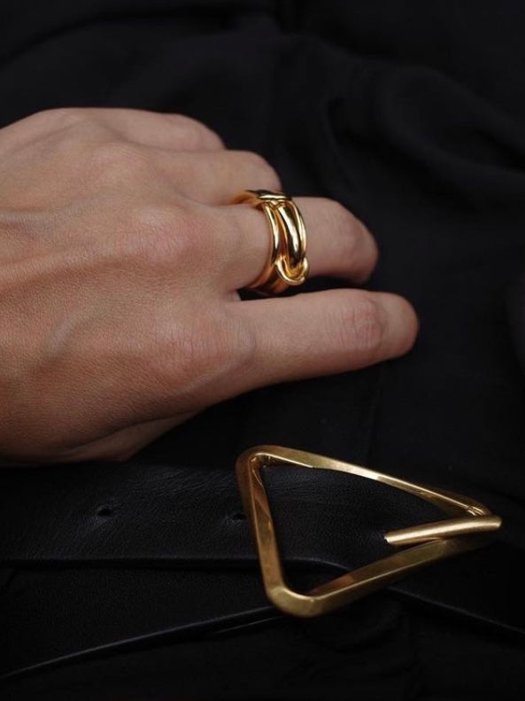 tres［Silver925］Layard Ring (Gold) 3