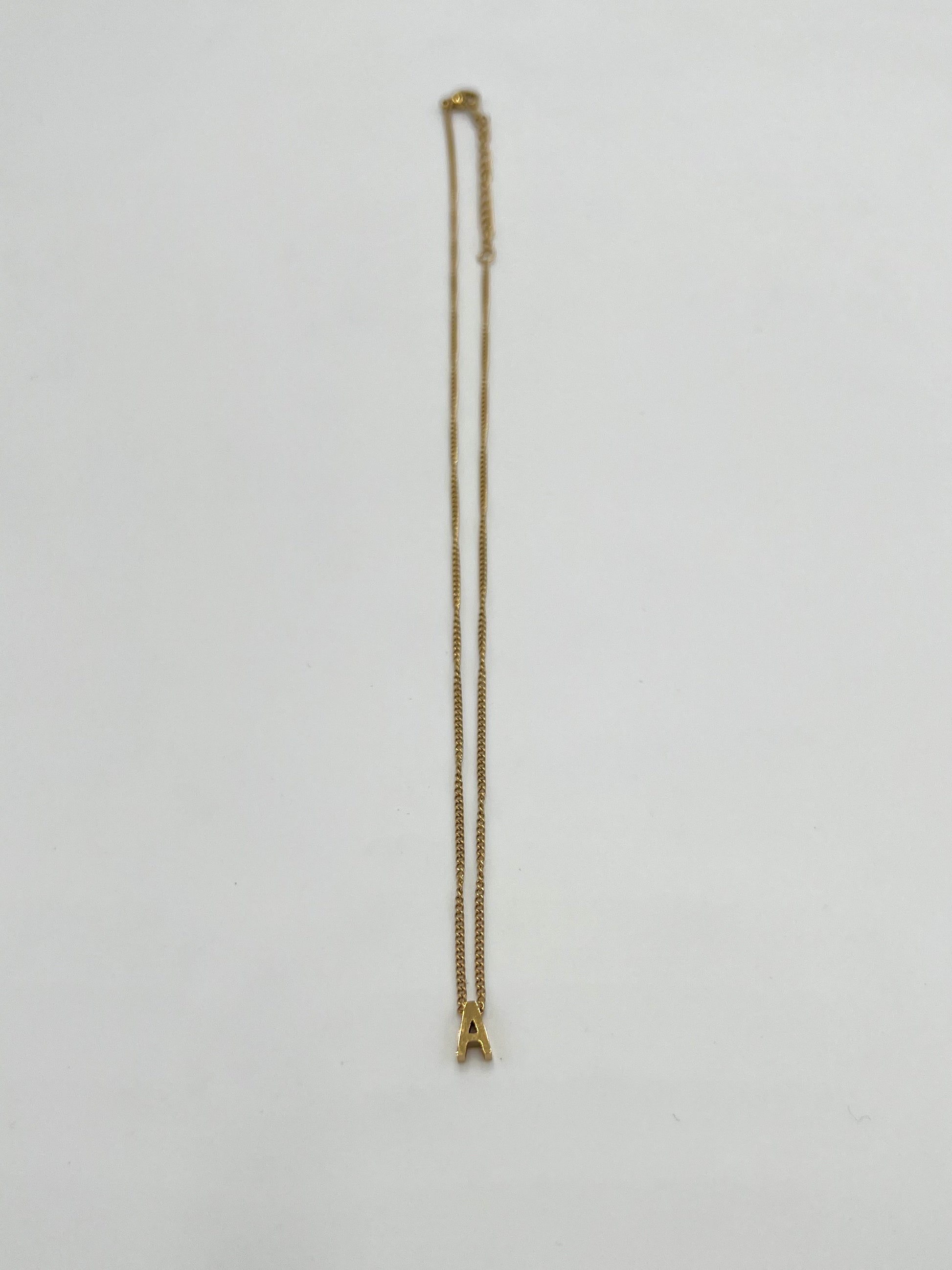 tres ［サージカルステンレス］Initial Necklace (Gold) 3