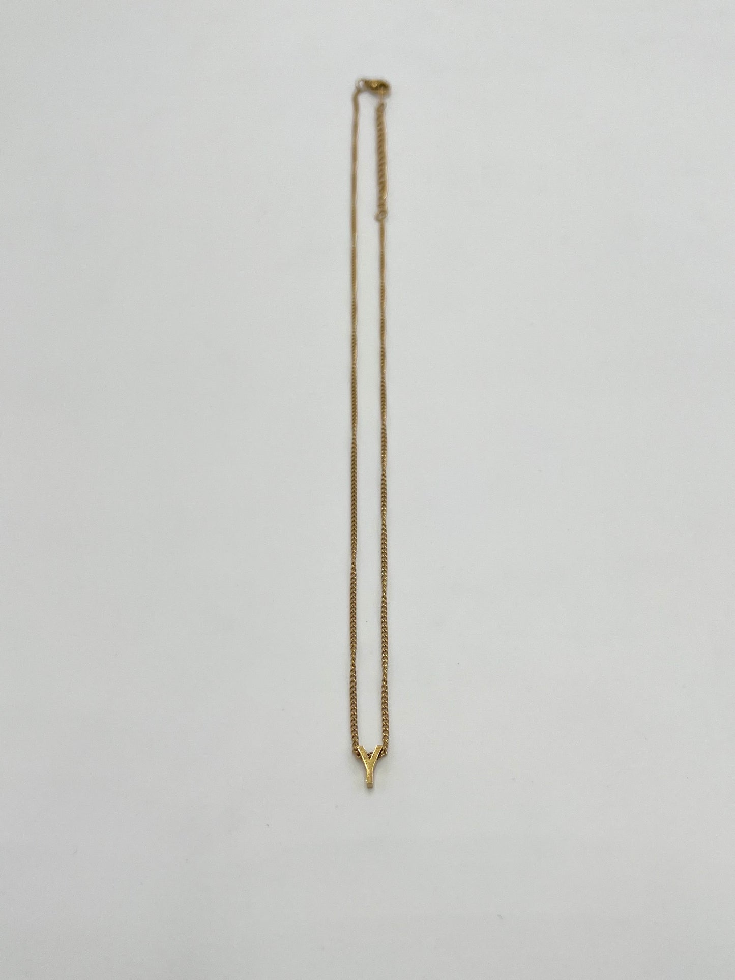 tres ［サージカルステンレス］Initial Necklace (Gold) 9